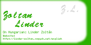 zoltan linder business card