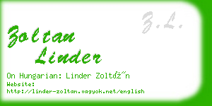 zoltan linder business card